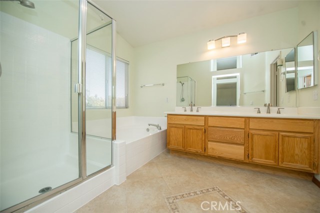 Master bathroom inlay tile floor