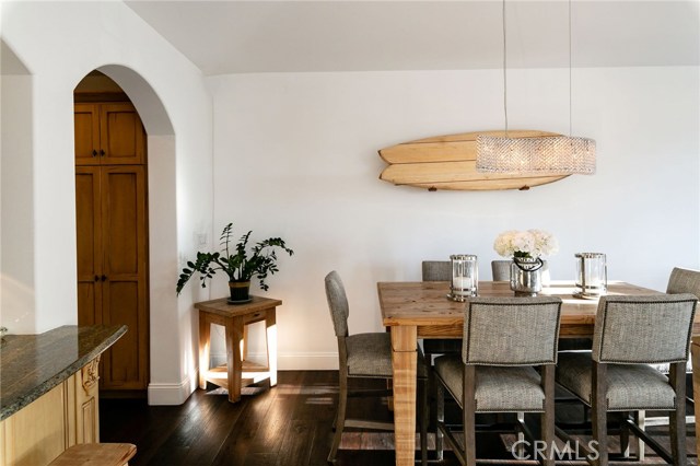 Dining room which is open to the living room and kitchen