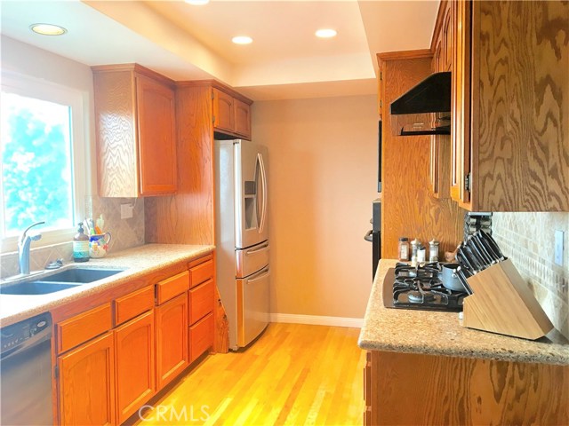 Updated kitchen with recess lighting