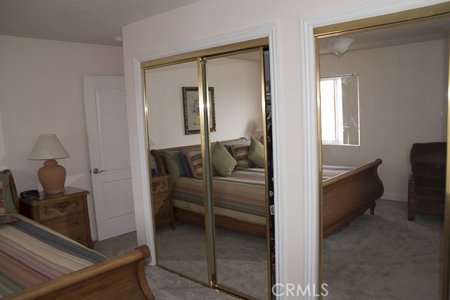 Mirrored closet doors - Main Bedroom