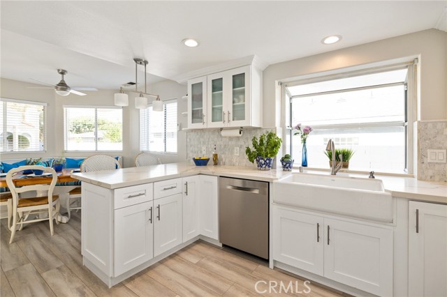 Bay window over kitchen sink