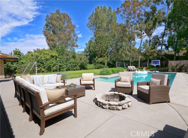 Seating area with fire pit