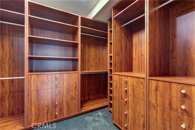 The master walk-in closet