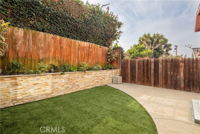 Easily accessed, low maintenance backyard.
