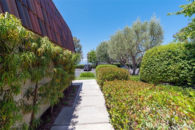 Entrance to the town home with peek a boo ocean view and beautiful grounds
