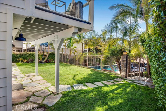 view from the rear of house toward pool area