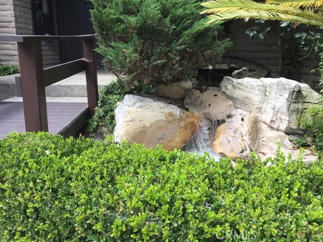 Outside of complex landscaping