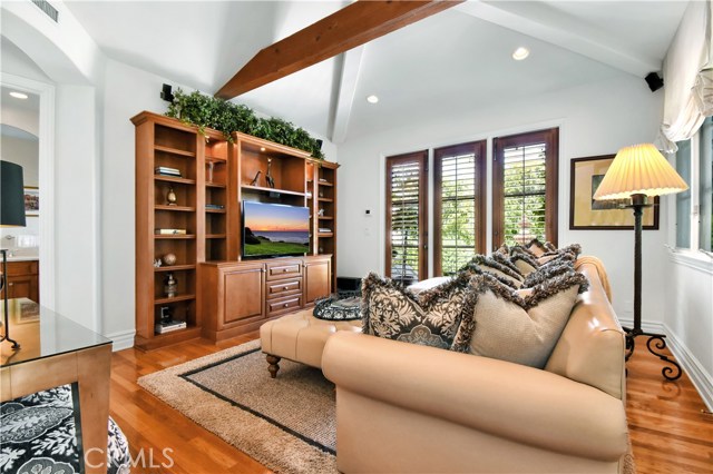 TV Room with Built-ins.