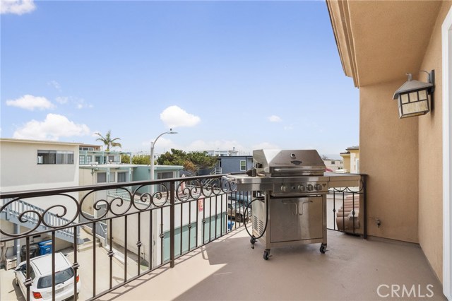 Large balcony off of the living room/kitchen