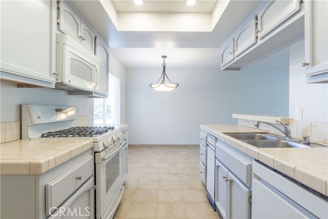 view of kitchen and dining area