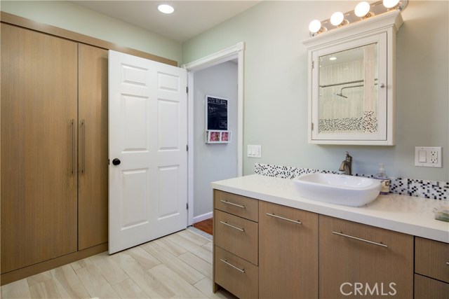 Large storage closet in main bath