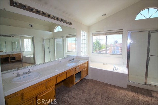 Master bath - double basins