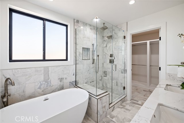 A Luxury soaking tub enhances the retreat vibe