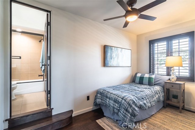 In-law unit bedroom with full bath