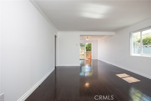 Newly refinished hardwood flooring