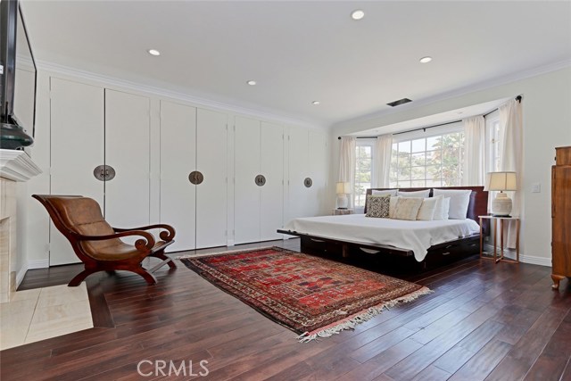 Master Suite With Custom Built Closets.