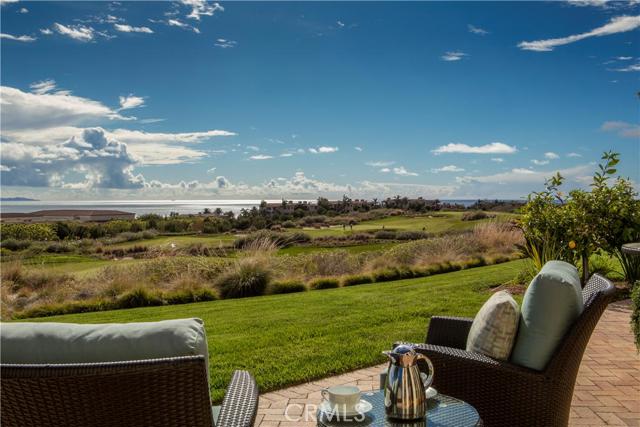 Morning coffee on the patio, overlooking the ocean and golf course.