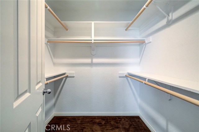 large walk-in closet in the 2nd master bedroom