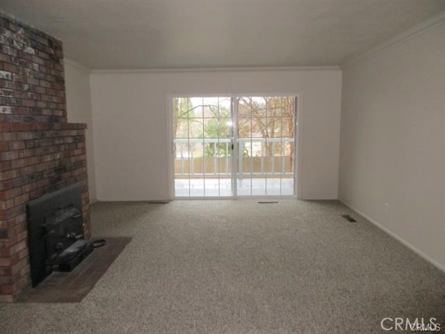 Large Living Room with beautiful Slider going to the backyard deck.