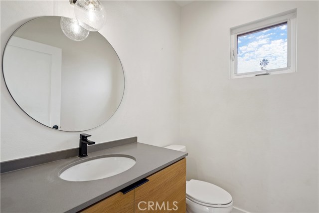 Upstairs powder room