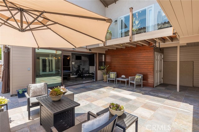 Generous downstairs patio