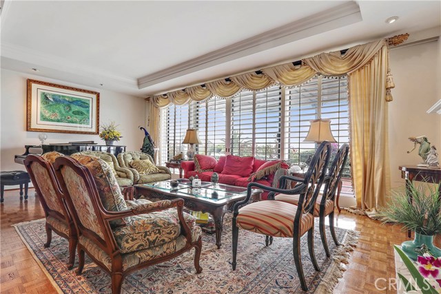 Formal living room with ocean views.