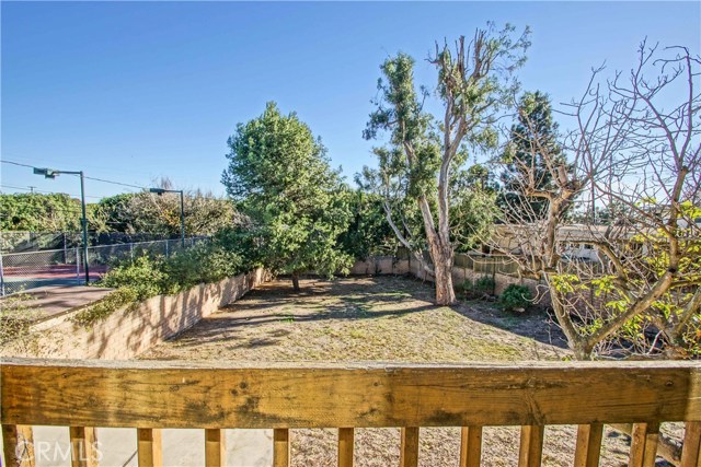 Another balcony off garage showing the massive backyard!