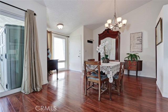 Dining room and front entry.