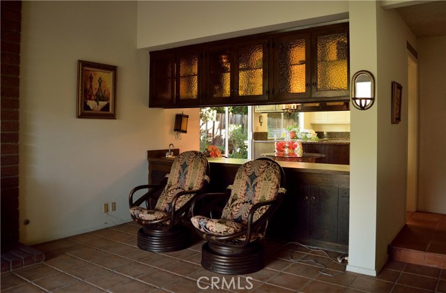 Back of Family Room with wet bar Adjacent to kitchen