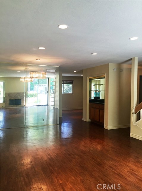 Living Room with Dining & Bar Area