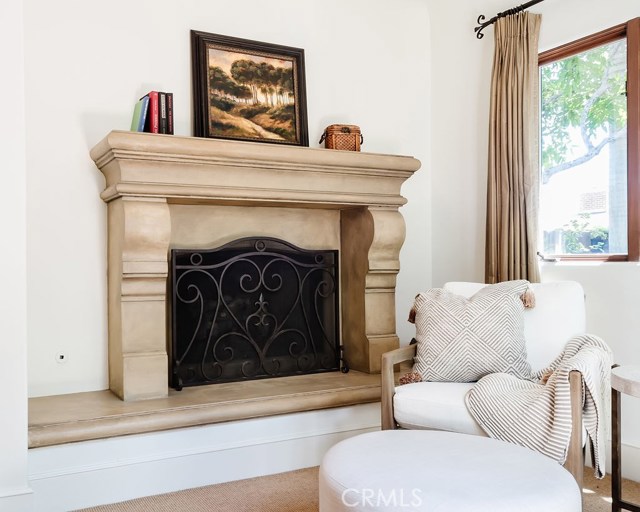 Master Suite sitting room with fireplace