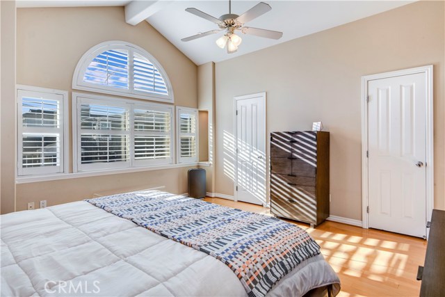 Master Suite with His and Hers Custom Built Closets