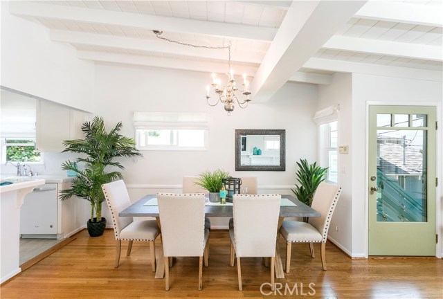 Dining Area and entry door to the right