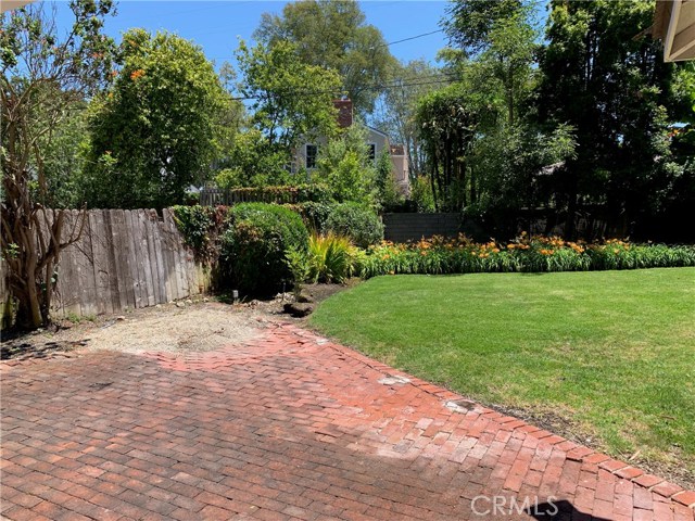 Backyard Area with Brick Patio