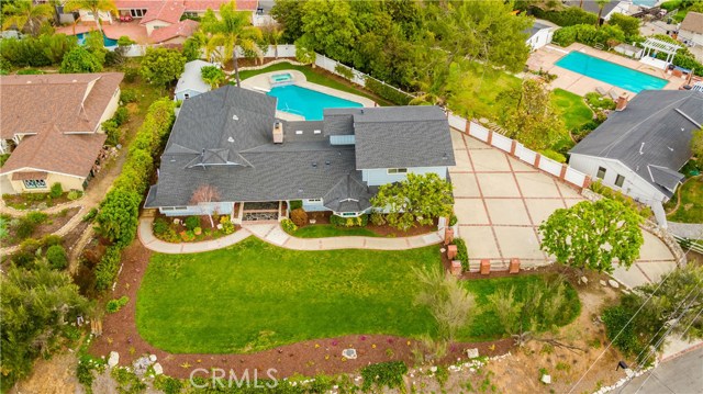 Aerial view of home front