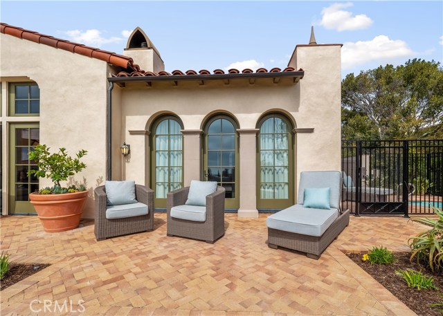 Outdoor seating off of the master bedroom.