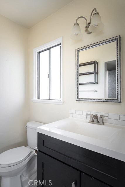 Second updated bathroom with tiled shower