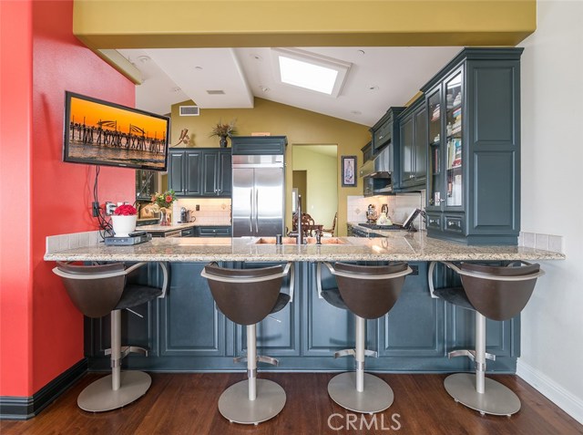 View of kitchen from living room