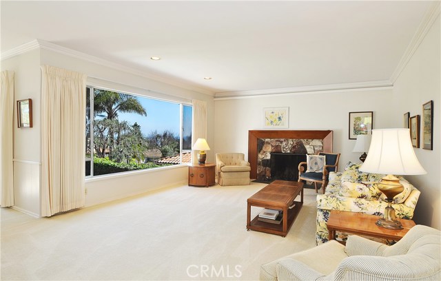 Living room with fireplace