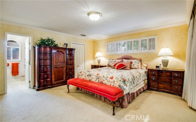 Large master suite with walk-in closet