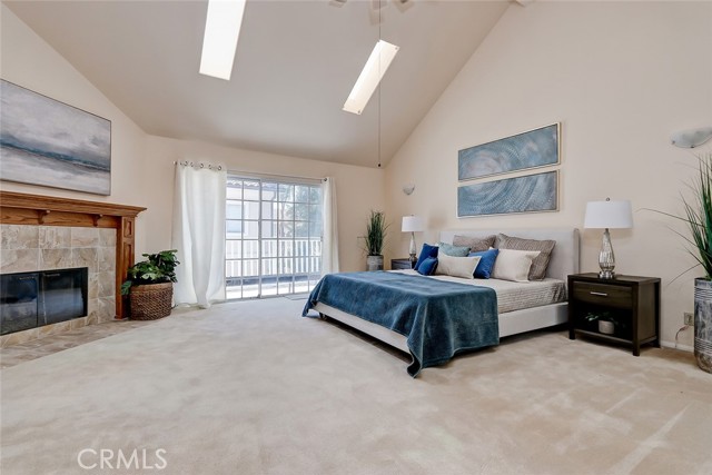 Large Master bedroom with vaulted ceilings