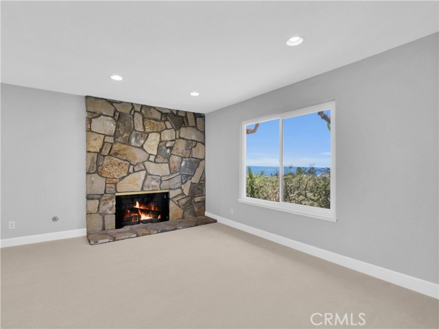 View to ocean (fire is photographer's graphic insertion, not real) View to ocean (fire is photographer's graphic insertion, not real)