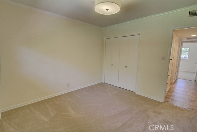 Bedroom 3 with closet view