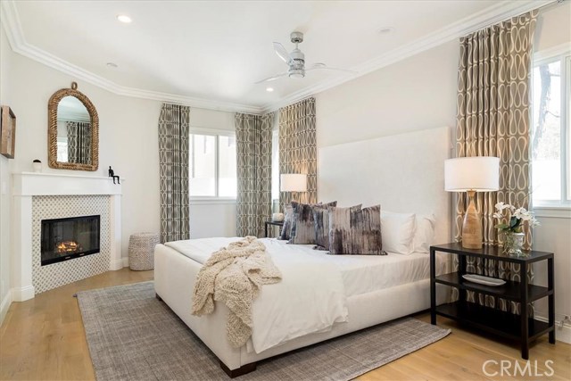 Master suite with fireplace downstairs