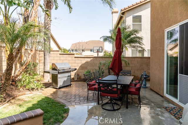 Patio off of kitchen with gas grill stub