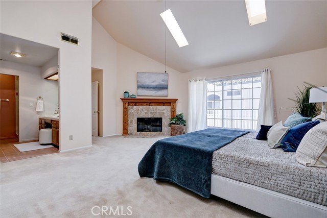 Master bedroom with fireplace!