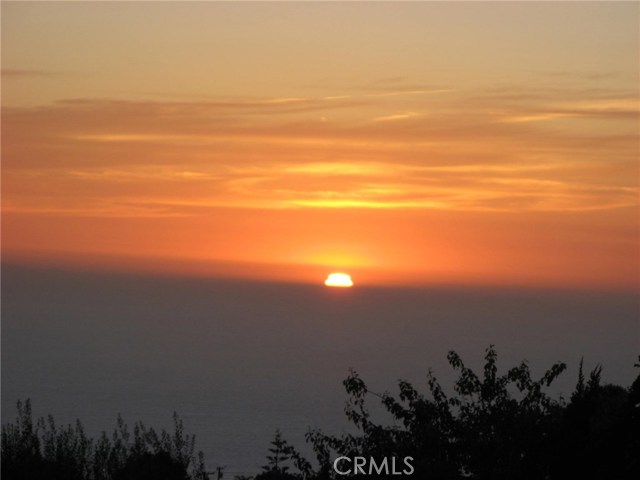 View of sunset over the Pacific from the master