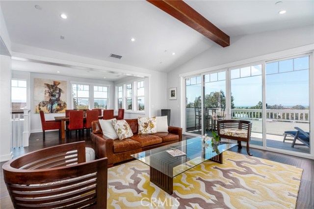 Spacious ocean view deck and dining area