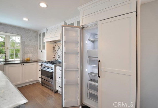 Large Built in Fridge in Kitchen