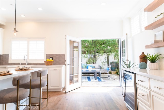 Kitchen leading to entertaining patio